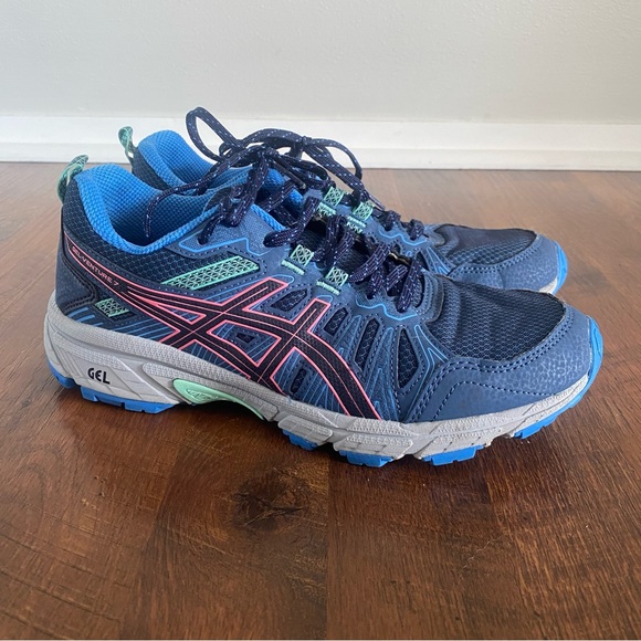 Asics Womens Gel Venture 7 Blue Running Shoes *Size 7* Women’s Sneakers 1012A476 - Picture 1 of 10
